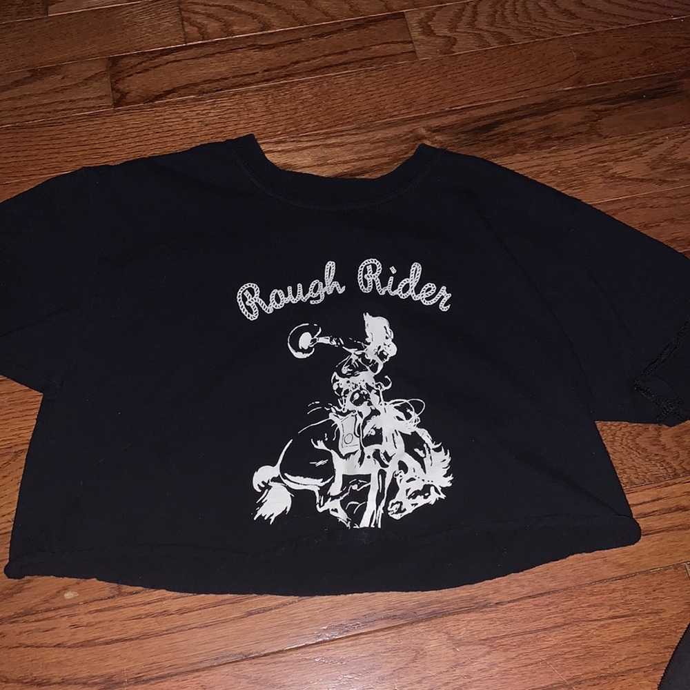 brandy melville rough rider crop top
